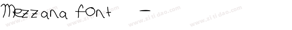 Mezzana font生成器字体转换